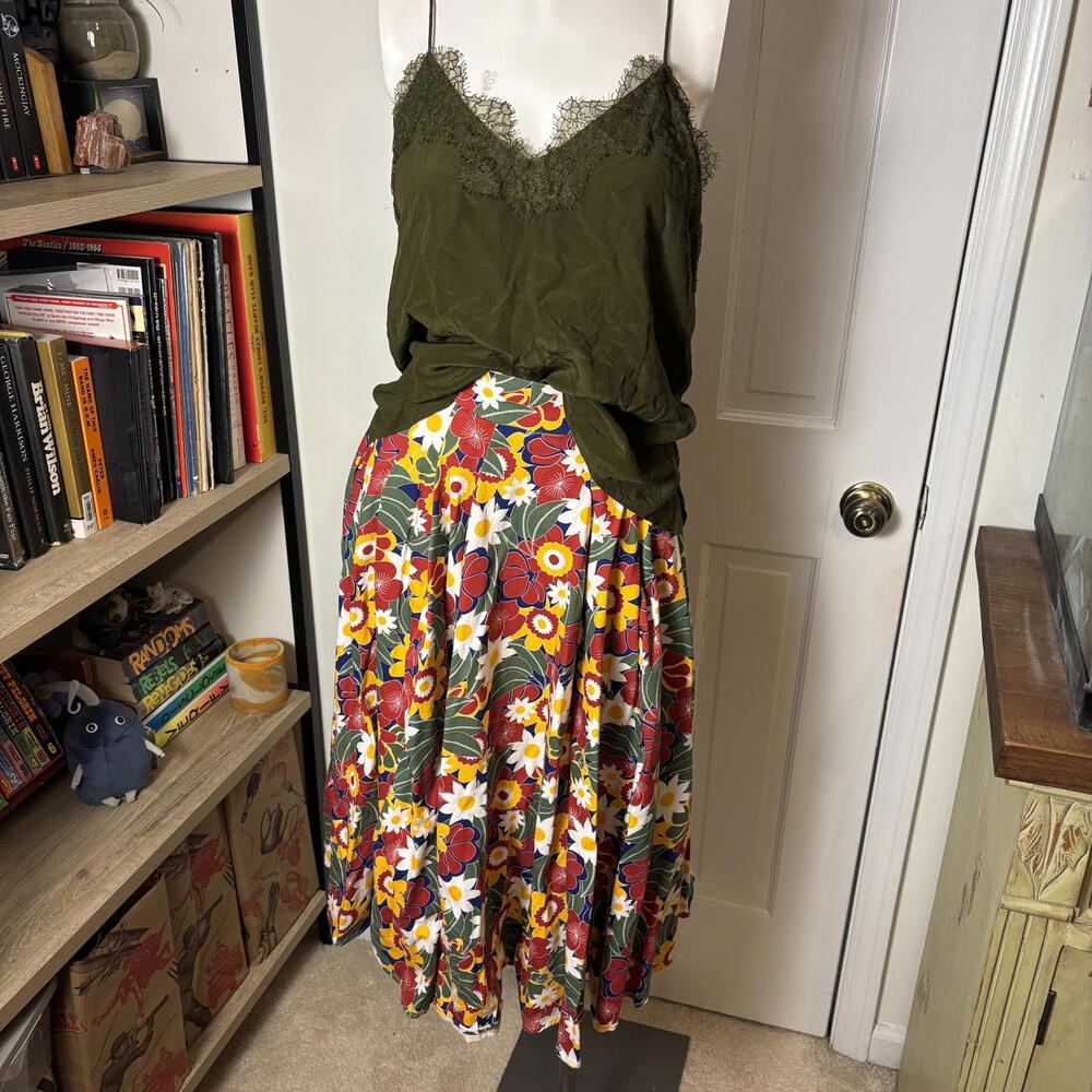 ModCloth Color Floral Skirt XS - Picture 5 of 7